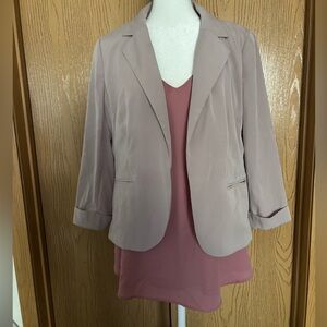 LC Lauren Conrad Dusty Lavender Open Blazer, size 14